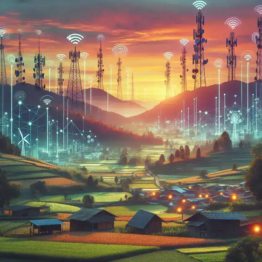 "Fusión de operadoras para mejorar la conectividad rural - Imagen destacada en el artículo de la CNMC sobre la autorización de fusiones en el sector de telecomunicaciones."